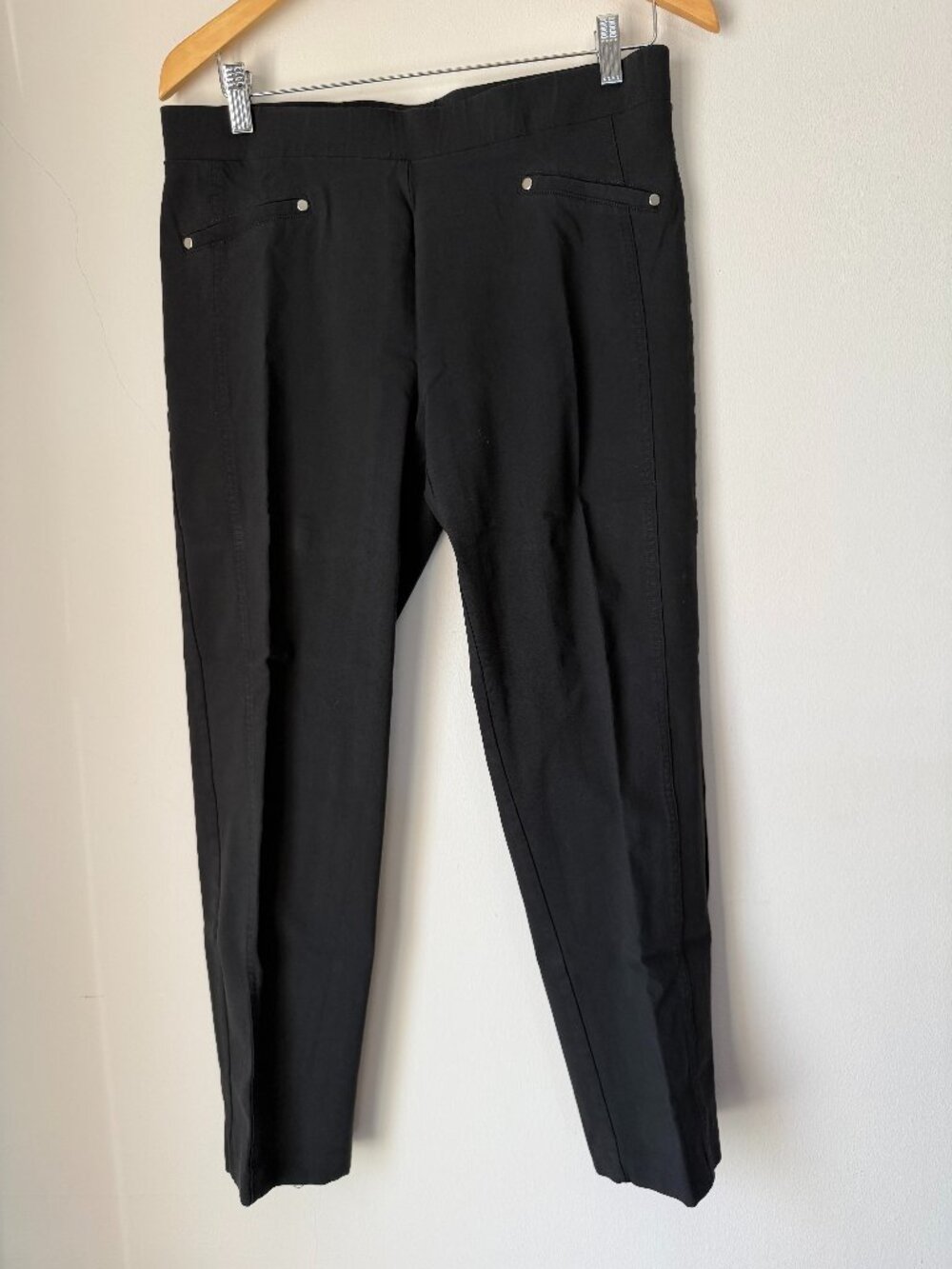 Zac & Rachel Womens Size 12 Black Cropped Stretch Ankle Pants